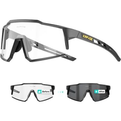 KAPVOE Óculos de Ciclismo Fotocromáticos com TR90 Óculos de Sol Esportivos Mulheres Homens Corrida Transparente MTB Bicicleta Acessórios K9022 Diseño de 34 g, montura TR90, lente PC, accesorio de marco interior para ciclismo y running. KAPVOE Óculos de Ciclismo Fotocromáticos com TR90 Óculos de Sol Esportivos Mulheres Homens Corrida Transparente MTB Bicicleta Acessórios K9022 Diseño de 34 g, montura TR90, lente PC, accesorio de marco interior para ciclismo y running.
