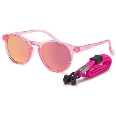 Kiddus Óculos de sol para menina, 4 a 7 anos, polarizados UV400 CAT3, armação TR90 flexível e leve, sem BPA, com cordão ajustável, proteção 100% UVA UVB, cumpre as normas ISO e CE Kiddus Óculos de sol para menina, 4 a 7 anos, polarizados UV400 CAT3, armação TR90 flexível e leve, sem BPA, com cordão ajustável, proteção 100% UVA UVB, cumpre as normas ISO e CE