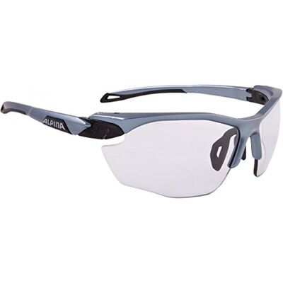 ALPINA Unissexo adultos, Twist Five HR VL óculos desportivos, Tin-Black, One Size ALPINA Unissexo adultos, Twist Five HR VL óculos desportivos, Tin-Black, One Size