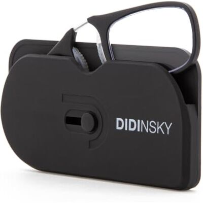 DIDINSKY Óculos de Leitura sem Hastes para Homem e Mulher Design Ultraleve e Portátil, Transparente Óculos para Presbiopia Móvel MOMA Puente de titanio flexible y estuche que se fija al móvil; ultraligeras 6,7 g, también en pack; graduaciones de +1. DIDINSKY Óculos de Leitura sem Hastes para Homem e Mulher Design Ultraleve e Portátil, Transparente Óculos para Presbiopia Móvel MOMA Puente de titanio flexible y estuche que se fija al móvil; ultraligeras 6,7 g, también en pack; graduaciones de +1.