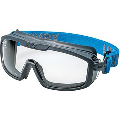 Uvex i-Guard+ Óculos de visão completa, cinzento, azul, multicolorido Uvex i-Guard+ Óculos de visão completa, cinzento, azul, multicolorido