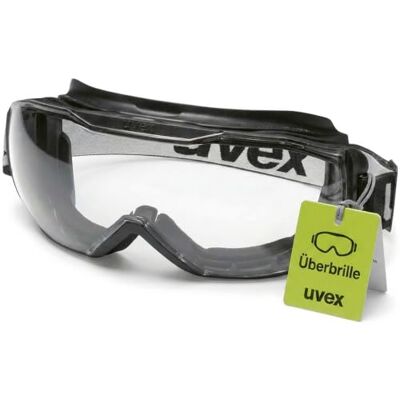Uvex Óculos megasónicos para pessoas que usam óculos, sem névoa e resistentes a riscos Uvex Óculos megasónicos para pessoas que usam óculos, sem névoa e resistentes a riscos
