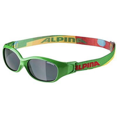 ALPINA Unissexo crianças, FLEXXY Kids óculos de sol, Green-Puzzle Gloss, One Size ALPINA Unissexo crianças, FLEXXY Kids óculos de sol, Green-Puzzle Gloss, One Size