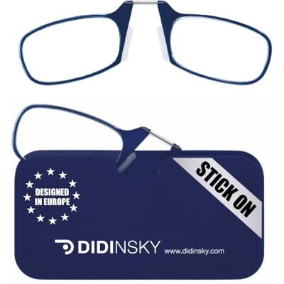 DIDINSKY Óculos de Leitura sem Hastes para Homem e Mulher Design Ultraleve e Portátil, Transparente Óculos para Presbiopia Móvel MOMA Puente de titanio flexible y estuche que se fija al móvil; ultraligeras 6,7 g, también en pack; graduaciones de +1. DIDINSKY Óculos de Leitura sem Hastes para Homem e Mulher Design Ultraleve e Portátil, Transparente Óculos para Presbiopia Móvel MOMA Puente de titanio flexible y estuche que se fija al móvil; ultraligeras 6,7 g, también en pack; graduaciones de +1.