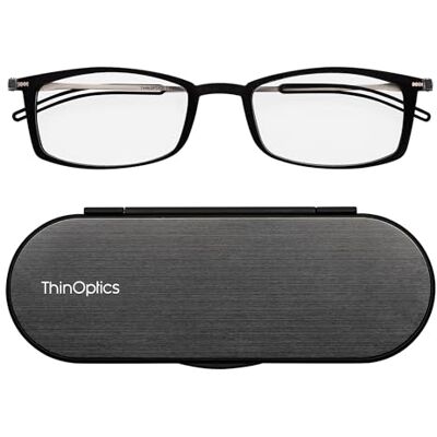 ThinOptics - Brooklyn Óculos de leitura 2.0 - Armação preta - Óculos de leitura ThinOptics - Brooklyn Óculos de leitura 2.0 - Armação preta - Óculos de leitura