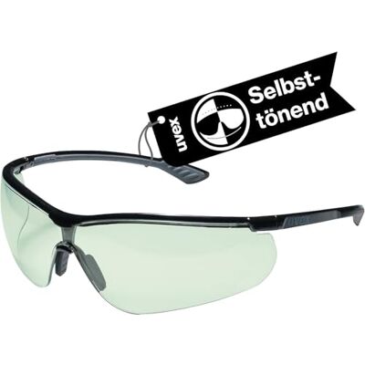Uvex Sportstyle Variomatic Óculos de soldadura (lente fotocromática, UV400), cor preto e antracite Uvex Sportstyle Variomatic Óculos de soldadura (lente fotocromática, UV400), cor preto e antracite