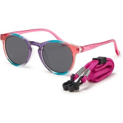 Kiddus Óculos de sol para menina, 4 a 7 anos, polarizados UV400 CAT3, armação TR90 flexível e leve, sem BPA, com cordão ajustável, proteção 100% UVA UVB, cumpre as normas ISO e CE Kiddus Óculos de sol para menina, 4 a 7 anos, polarizados UV400 CAT3, armação TR90 flexível e leve, sem BPA, com cordão ajustável, proteção 100% UVA UVB, cumpre as normas ISO e CE