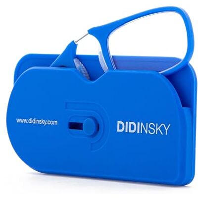 DIDINSKY Óculos de Leitura sem Hastes para Homem e Mulher Design Ultraleve e Portátil, Transparente Óculos para Presbiopia Móvel MOMA Puente de titanio flexible y estuche que se fija al móvil; ultraligeras 6,7 g, también en pack; graduaciones de +1. DIDINSKY Óculos de Leitura sem Hastes para Homem e Mulher Design Ultraleve e Portátil, Transparente Óculos para Presbiopia Móvel MOMA Puente de titanio flexible y estuche que se fija al móvil; ultraligeras 6,7 g, también en pack; graduaciones de +1.