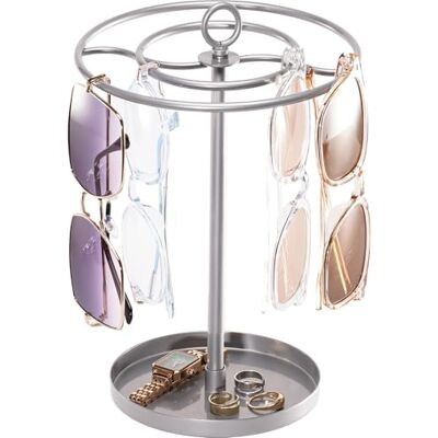 ProCase Suporte rotativo para óculos de sol, expositor de ganchos para girafa organizador de folhas de metal para casa loja prateado ProCase Suporte rotativo para óculos de sol, expositor de ganchos para girafa organizador de folhas de metal para casa loja prateado