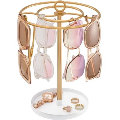 ProCase soporte giratorio de 360°, almacenamiento para múltiples gafas, organizador para hasta 20 gafas de sol, dorado ProCase soporte giratorio de 360°, almacenamiento para múltiples gafas, organizador para hasta 20 gafas de sol, dorado