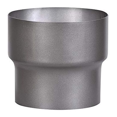 FIREFIX Peça de transição (extensão) para tubos de fumo de 2 mm de espessura, lacado em cinzento escuro, forno de 150 mm a conector de parede de 200 mm, preto FIREFIX Peça de transição (extensão) para tubos de fumo de 2 mm de espessura, lacado em cinzento escuro, forno de 150 mm a conector de parede de 200 mm, preto
