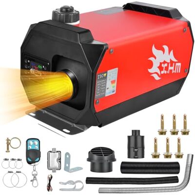 Ykgutilu Aquecedor a diesel, aquecedor de ar diesel de 5 KW 12 V, 9 L, aquecedor portátil tudo-em-um com painel LCD de controlo remoto, adequado para carros, camiões, barcos Ykgutilu Aquecedor a diesel, aquecedor de ar diesel de 5 KW 12 V, 9 L, aquecedor portátil tudo-em-um com painel LCD de controlo remoto, adequado para carros, camiões, barcos