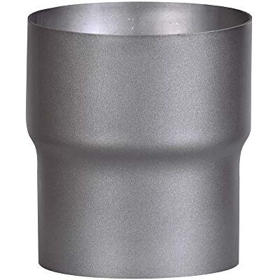 FIREFIX Peça de transição (extensão) para tubos de fumo de 2 mm de espessura, lacado em cinzento escuro, de 130 mm de ligação de forno a 150 mm de ligação de parede, preto FIREFIX Peça de transição (extensão) para tubos de fumo de 2 mm de espessura, lacado em cinzento escuro, de 130 mm de ligação de forno a 150 mm de ligação de parede, preto