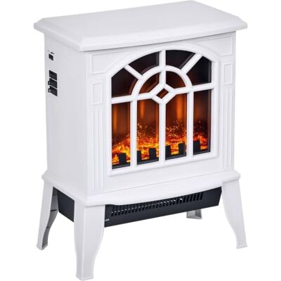 HOMCOM Lareira elétrica 1000 W/2000 W para 15-20 newskill 36,5 x 24 x 46 cm, branco Chimenea Decorativa de Pie, Temperatura Ajustable, LED Llamas, Protección Sobrecalentamiento HOMCOM Lareira elétrica 1000 W/2000 W para 15-20 newskill 36,5 x 24 x 46 cm, branco Chimenea Decorativa de Pie, Temperatura Ajustable, LED Llamas, Protección Sobrecalentamiento