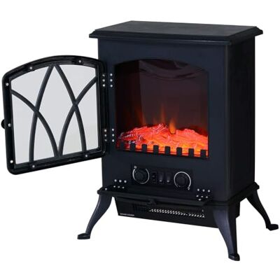 HOMCOM Lareira elétrica de pé 1000 W/2000 W 15-30 fagor 45 x 28,5 x 54 cm Lareira decorativa com janela efeito de chama, brilho ajustável, proteção contra sobreaquecimento, HOMCOM Lareira elétrica de pé 1000 W/2000 W 15-30 fagor 45 x 28,5 x 54 cm Lareira decorativa com janela efeito de chama, brilho ajustável, proteção contra sobreaquecimento,