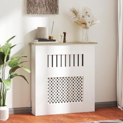 HOMCOM Cubre Radiadores Cubreradiador Diseño Moderno 78x19x81 cm Blanco MDF, Cobertura para radiador, fitas e ninho de abelha, sala de estar e quarto HOMCOM Cubre Radiadores Cubreradiador Diseño Moderno 78x19x81 cm Blanco MDF, Cobertura para radiador, fitas e ninho de abelha, sala de estar e quarto