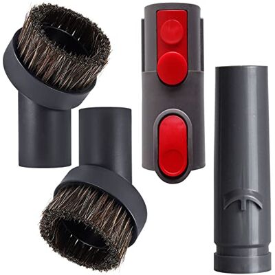 Rjnlsc Escova de pelo de cavalo V15 adaptador de acessório de aspirador compatível com aspirador Dyson V8 V15 V10 V11 V7 V6, adaptador de mangueira de escova de vácuo de 1,25 polegadas Rjnlsc Escova de pelo de cavalo V15 adaptador de acessório de aspirador compatível com aspirador Dyson V8 V15 V10 V11 V7 V6, adaptador de mangueira de escova de vácuo de 1,25 polegadas