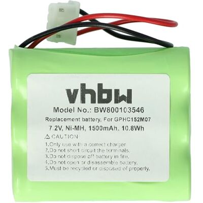vhbw Bateria compatível com Dirt Devil EVO M678 Robot limpeza (1500 mAh, 7,2 V, NiMH) aspiradora (1500 mAh, 7,2 V, NiMH) vhbw Bateria compatível com Dirt Devil EVO M678 Robot limpeza (1500 mAh, 7,2 V, NiMH) aspiradora (1500 mAh, 7,2 V, NiMH)