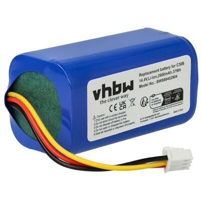 vhbw Bateria compatível com Blaupunkt Bluebot Xboost BPK-VCBB1XB aspirador (2600 mAh, 14,4 V, Li-Ion) aspiradora (2600 mAh, 14,4 V, Li-Ion) vhbw Bateria compatível com Blaupunkt Bluebot Xboost BPK-VCBB1XB aspirador (2600 mAh, 14,4 V, Li-Ion) aspiradora (2600 mAh, 14,4 V, Li-Ion)
