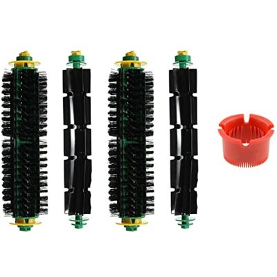 MIRTUX Kit de 2 rolos centrais e ferramenta de limpeza compatível com a Roomba Série 500. Pacote de escova central, rolo de cerdas e borracha. Substituições de qualidade 510, 520, 555, etc MIRTUX Kit de 2 rolos centrais e ferramenta de limpeza compatível com a Roomba Série 500. Pacote de escova central, rolo de cerdas e borracha. Substituições de qualidade 510, 520, 555, etc