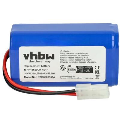 vhbw Bateria compatível com Xiaomi Robot Vacuum E12, SKV4136GL, Mi Robot Vacuum Mop Essential Robot Limpeza (3000 mAh, 14,4 V, Li-Ion) SKV4136GL, Mi Robot Vacuum Mop Essential robot limpieza (3000 mAh, 14,4 V, Li-Ion) vhbw Bateria compatível com Xiaomi Robot Vacuum E12, SKV4136GL, Mi Robot Vacuum Mop Essential Robot Limpeza (3000 mAh, 14,4 V, Li-Ion) SKV4136GL, Mi Robot Vacuum Mop Essential robot limpieza (3000 mAh, 14,4 V, Li-Ion)