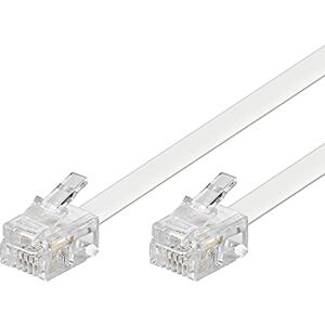 goobay Cabo modular (2 x conector RJ11, 4 pólos, atribuído) 15 m, branco goobay Cabo modular (2 x conector RJ11, 4 pólos, atribuído) 15 m, branco