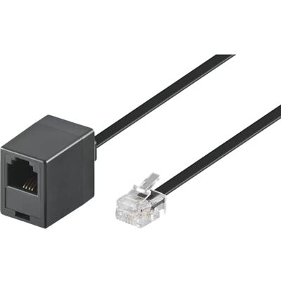 goobay Modularverlängerungskabel RJ11 Stecker RJ11 Kupplung 4-polig 1:1 15 m Schwarz goobay Modularverlängerungskabel RJ11 Stecker RJ11 Kupplung 4-polig 1:1 15 m Schwarz