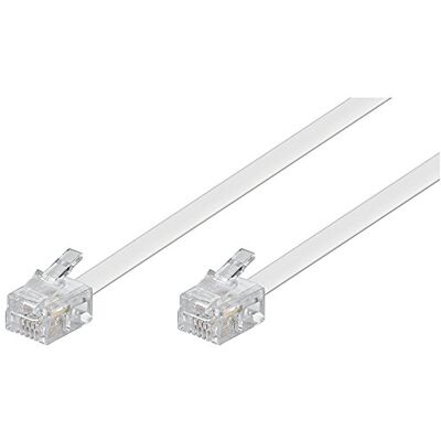goobay Cabo modular (2 x conector RJ11, 4 pólos, atribuído) 3 m, branco goobay Cabo modular (2 x conector RJ11, 4 pólos, atribuído) 3 m, branco