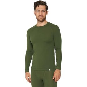 DANISH ENDURANCE T-shirt térmica para homem, manga comprida, t-shirt de lã do mar, com ou sem fecho de correr, verde, XXL DANISH ENDURANCE T-shirt térmica para homem, manga comprida, t-shirt de lã do mar, com ou sem fecho de correr, verde, XXL