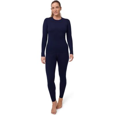 DANISH ENDURANCE Conjunto térmico de lã merino para mulher, t-shirt térmica e calças, roupa interior de lã merino Capa Base de Lana Merina, Cálida y Transpirable con Control de Olores, para Senderismo, Esquí o Uso Diario DANISH ENDURANCE Conjunto térmico de lã merino para mulher, t-shirt térmica e calças, roupa interior de lã merino Capa Base de Lana Merina, Cálida y Transpirable con Control de Olores, para Senderismo, Esquí o Uso Diario