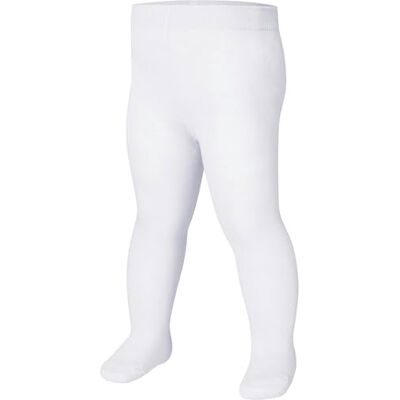 Playshoes Uni Tights Meias para meninas, branco (branco), 122-128 Playshoes Uni Tights Meias para meninas, branco (branco), 122-128