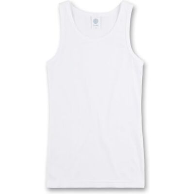 Sanetta T-shirt para meninas, Branco e ouro, 128 Sanetta T-shirt para meninas, Branco e ouro, 128