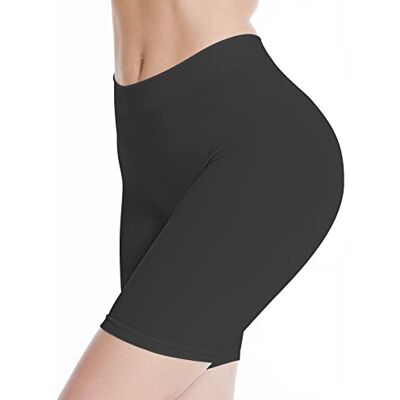 Wiespodex Calções confortáveis para ioga, calções de licra antifricção para debaixo do vestido branco Wiespodex Calções confortáveis para ioga, calções de licra antifricção para debaixo do vestido branco