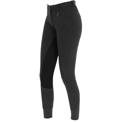 Covalliero Calças de equitação económica, calças para crianças, tamanho 134, preto, 90% algodão, crianças, elástico, cintura elástica, bolso com fecho de correr Covalliero Calças de equitação económica, calças para crianças, tamanho 134, preto, 90% algodão, crianças, elástico, cintura elástica, bolso com fecho de correr