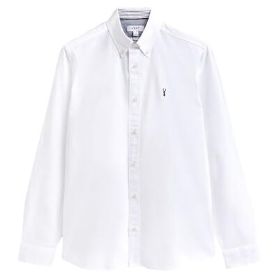NEXT Hombres Camisas Oxford Ajustada de Manga Larga NEXT Hombres Camisas Oxford Ajustada de Manga Larga