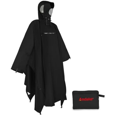 Andake Poncho de Lluvia con Capucha Chubasquero Impermeable Ligero Multifuncional como Toldo Manta Estera de Camping para Senderismo Ciclismo Andake Poncho de Lluvia con Capucha Chubasquero Impermeable Ligero Multifuncional como Toldo Manta Estera de Camping para Senderismo Ciclismo