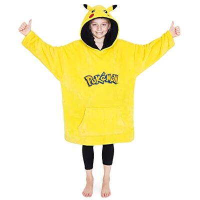 Pokémon Pokemon Camisola com capuz para crianças, Pikachu Gengar Anime Oversized camisolas poncho de forro polar com e sem bolsa incorporada Pokémon Pokemon Camisola com capuz para crianças, Pikachu Gengar Anime Oversized camisolas poncho de forro polar com e sem bolsa incorporada