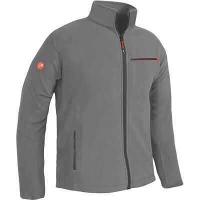 ACE Casaco polar para homem casaco quente sem capuz para homem fecho completo e três bolsos, cinzento ACE Casaco polar para homem casaco quente sem capuz para homem fecho completo e três bolsos, cinzento