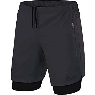 TCA Calção Curto Homem Esporte com Bolsos e Malhas Calções Esportivos Homem para Corrida, Academia, Padel Homem 2 em 1 com Malhas Curtas e 2X Bolsos com Zíper TCA Calção Curto Homem Esporte com Bolsos e Malhas Calções Esportivos Homem para Corrida, Academia, Padel Homem 2 em 1 com Malhas Curtas e 2X Bolsos com Zíper