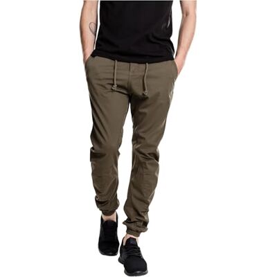 Urban Classics Stretch Jogging Pants Calças de desporto pretas para homem, Verde (azeitona 176). Urban Classics Stretch Jogging Pants Calças de desporto pretas para homem, Verde (azeitona 176).