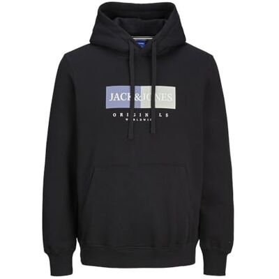 JACK & JONES Jorfrederiksberg Box Sweat Hood Pls Sudadera con Capucha Hombre (Pack de 1) JACK & JONES Jorfrederiksberg Box Sweat Hood Pls Sudadera con Capucha Hombre (Pack de 1)
