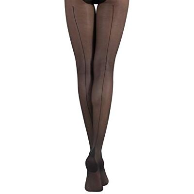 CALZITALY MEIAS SEMI TRANSPARENTES COM COSTURA POSTERIOR PANTY VINTAGE 20 DEN TAMANHO A, M, L, XL PRETO CALÇARIA ITALIANA , Preto CALZITALY MEIAS SEMI TRANSPARENTES COM COSTURA POSTERIOR PANTY VINTAGE 20 DEN TAMANHO A, M, L, XL PRETO CALÇARIA ITALIANA , Preto