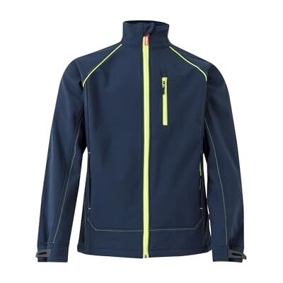 VELILLA 206001 Casaco Soft Shell Bicolor, Cor Azul Marinho e Amarelo Fluorescente, Tamanho M VELILLA 206001 Casaco Soft Shell Bicolor, Cor Azul Marinho e Amarelo Fluorescente, Tamanho M