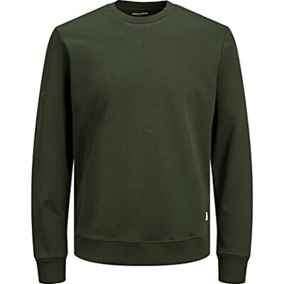 JACK & JONES Camisola lisa Corte relaxado ajuste, suave, manga comprida, casual, processo suave a uma temperatura máxima de 40 °C JACK & JONES Camisola lisa Corte relaxado ajuste, suave, manga comprida, casual, processo suave a uma temperatura máxima de 40 °C