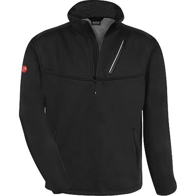 ACE Jersey de trabalho polar com fecho de correr gola alta camisola de trabalho com 3 bolsos, Preto, XL ACE Jersey de trabalho polar com fecho de correr gola alta camisola de trabalho com 3 bolsos, Preto, XL