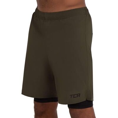 TCA Calção Curto Homem Desporto com Bolsos e Malhas Calções Desporto Homem para Running, Ginásio, Padel Homem 2 em 1 com Malhas Curtas e Bolsos com Fecho, M TCA Calção Curto Homem Desporto com Bolsos e Malhas Calções Desporto Homem para Running, Ginásio, Padel Homem 2 em 1 com Malhas Curtas e Bolsos com Fecho, M