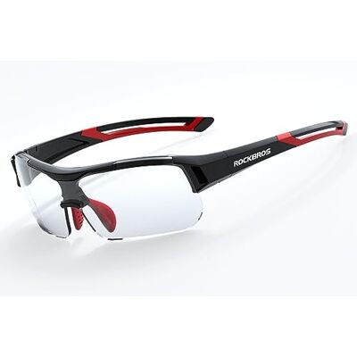 ROCKBROS Óculos de Ciclismo Fotocromáticos para Homem Mulher, Óculos Esportivos Transparentes para Bicicleta MTB Running Desportos ao Ar Livre, Acessórios de Ciclismo ROCKBROS Óculos de Ciclismo Fotocromáticos para Homem Mulher, Óculos Esportivos Transparentes para Bicicleta MTB Running Desportos ao Ar Livre, Acessórios de Ciclismo
