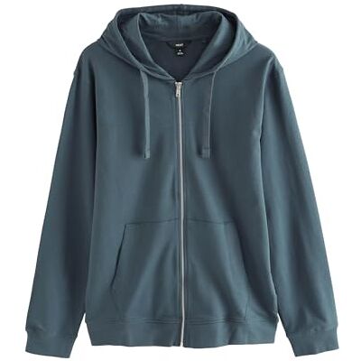 NEXT Homens camisola leve com capuz e fecho de correr 100% algodão NEXT Homens camisola leve com capuz e fecho de correr 100% algodão
