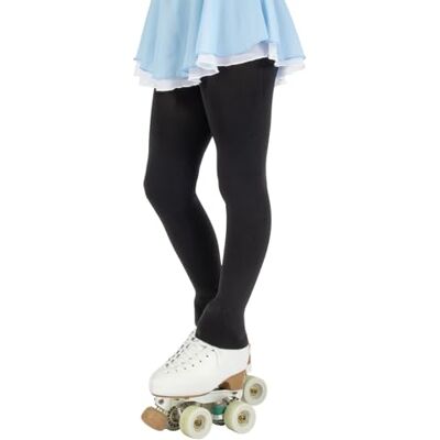 CALZITALY Leggings de patinagem artística para menina, sem pé, leggings opacas para patinagem no gelo, 80 DEN, fabricadas na Itália CALZITALY Leggings de patinagem artística para menina, sem pé, leggings opacas para patinagem no gelo, 80 DEN, fabricadas na Itália