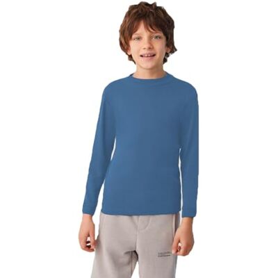 YSABEL MORA T-shirt interior com decote cisne de manga comprida para meninos e meninas 100 % algodão, conforto e estilo de roupa quente e macia para o máximo conforto e mobilidade diária Algodón afelpado de tacto suave, calidez ligera sin grosor, capa b YSABEL MORA T-shirt interior com decote cisne de manga comprida para meninos e meninas 100 % algodão, conforto e estilo de roupa quente e macia para o máximo conforto e mobilidade diária Algodón afelpado de tacto suave, calidez ligera sin grosor, capa b